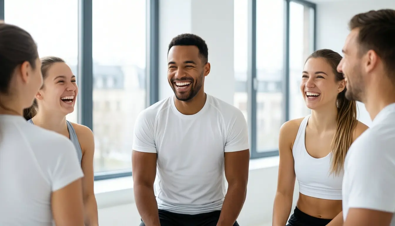 Team bei einer aktiven Pause – betriebliches Gesundheitsmanagement im Alltag